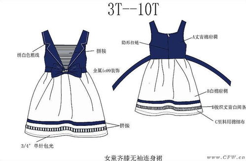 海軍風系列女童連身裙 時尚與經典的完美結合